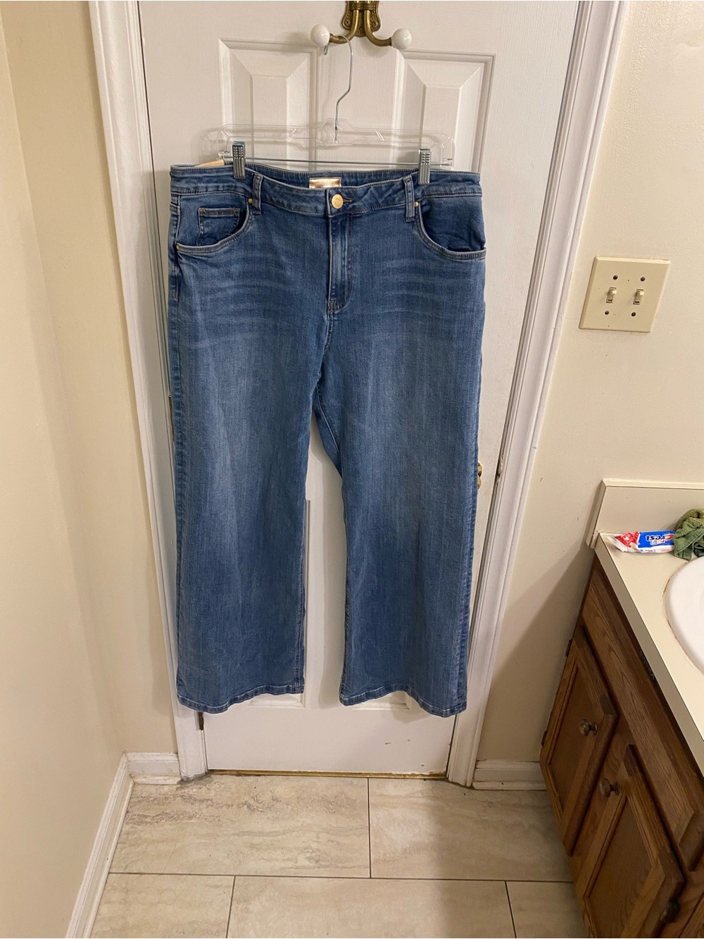KUT FROM THE KLOTH WIDE LEG JEANS MEDIUM WASH WOMENS SIZE 16 TRENDY HIGH RISE - Picture 11 of 16
